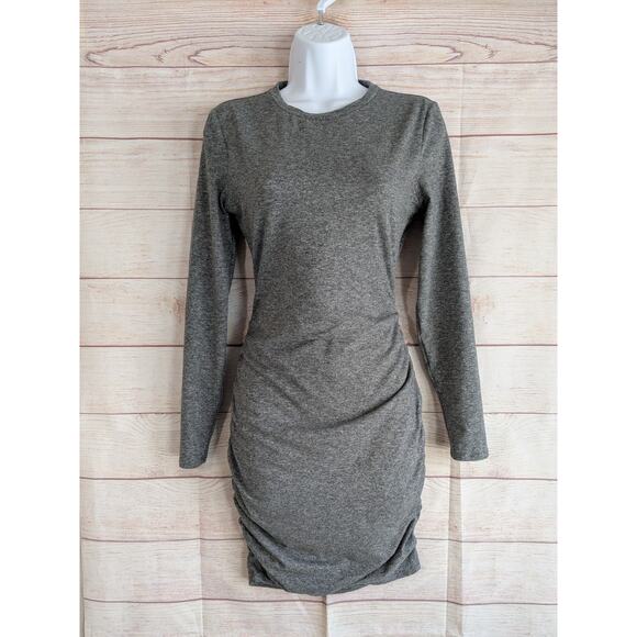 EXPRESS Gray Body Contour Long Sleeve Mini Dress Size Extra Small - Picture 1 of 9